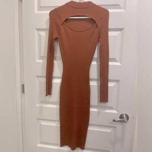 SO WHAT Slinky Brown Dress